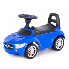 Каталка-автомобиль "SuperCar" №1 со звуковым сигналом (синяя)